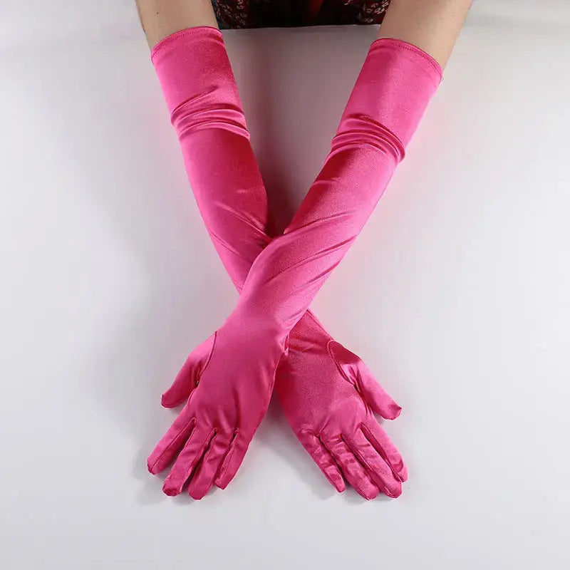 Long Satin  Gloves   Wedding Bridal Prom Evening Gown Accessories GL003 