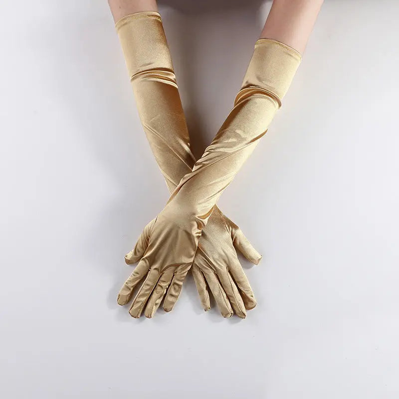 Long Satin Weeding Gloves  Bridal Prom  Accessories GL003-13