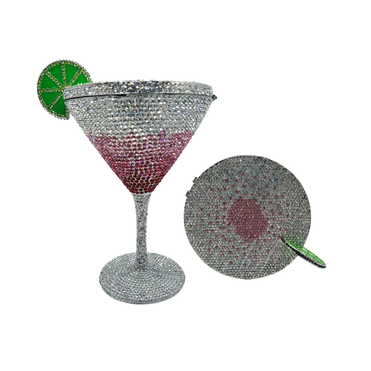 Cocktail Goblet Diamond-Encrusted Evening Clutch 