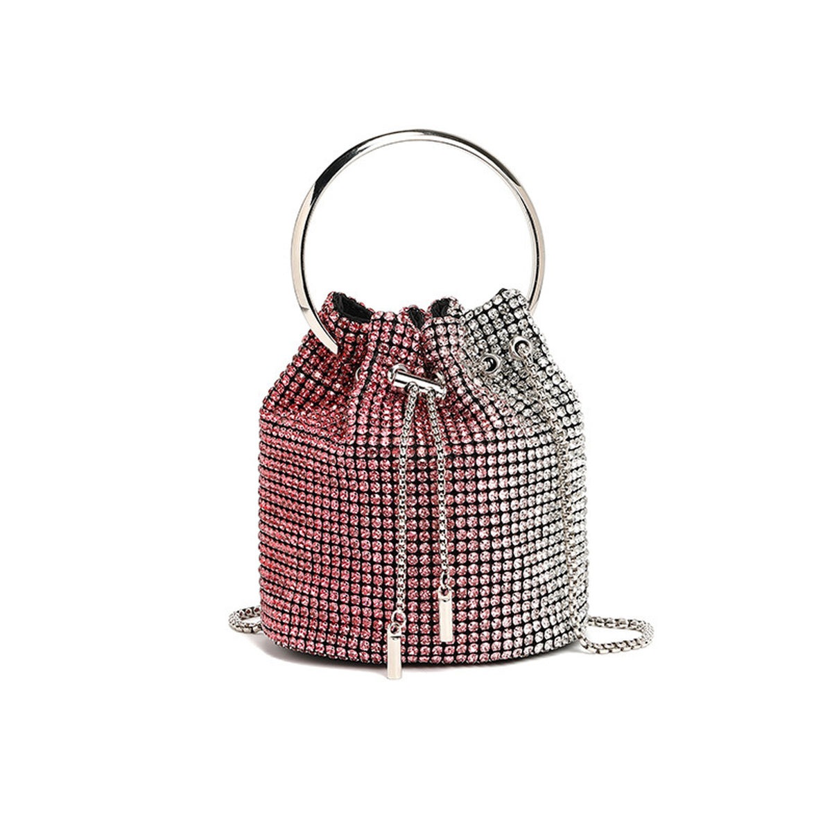 Fashion Chain Diamond Shoulder Crossbody Bucket Bag 
