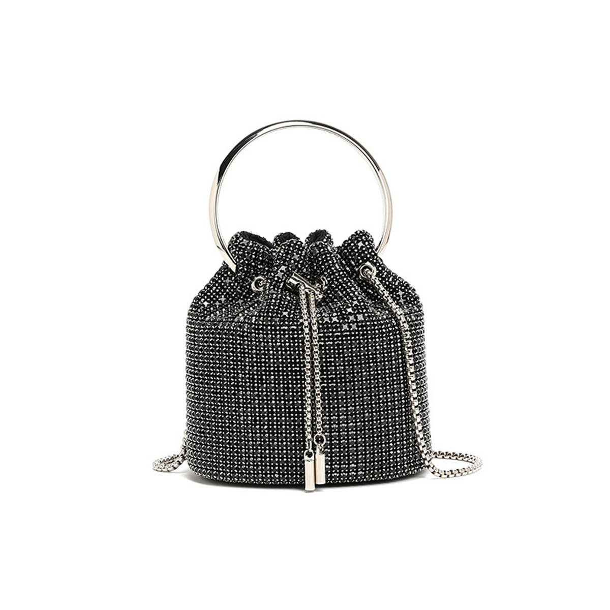 Fashion Chain Diamond Shoulder Crossbody Bucket Bag 