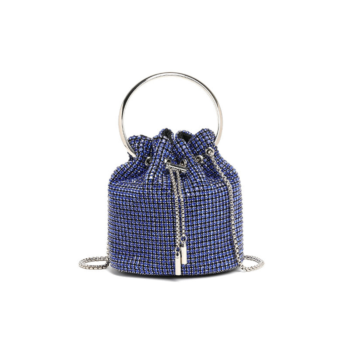 Fashion Chain Diamond Shoulder Crossbody Bucket Bag 