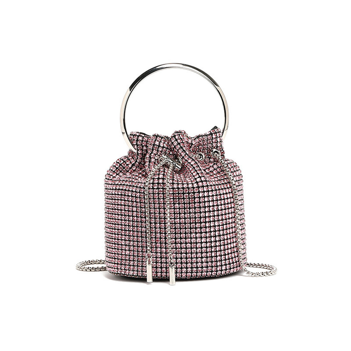 Fashion Chain Diamond Shoulder Crossbody Bucket Bag 