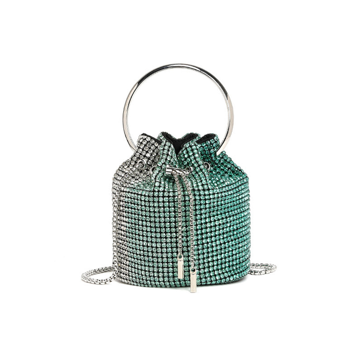 Fashion Chain Diamond Shoulder Crossbody Bucket Bag 