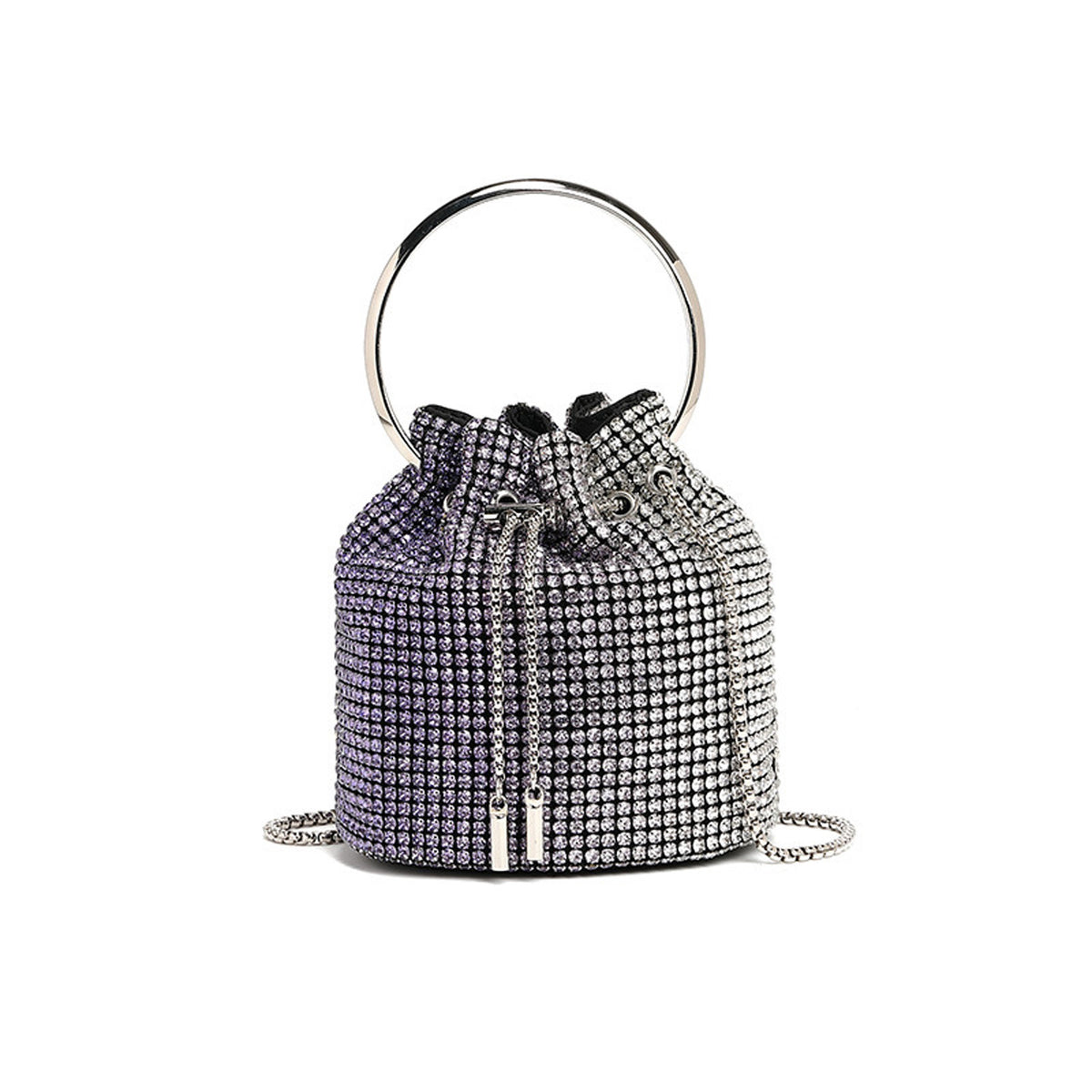 Fashion Chain Diamond Shoulder Crossbody Bucket Bag 