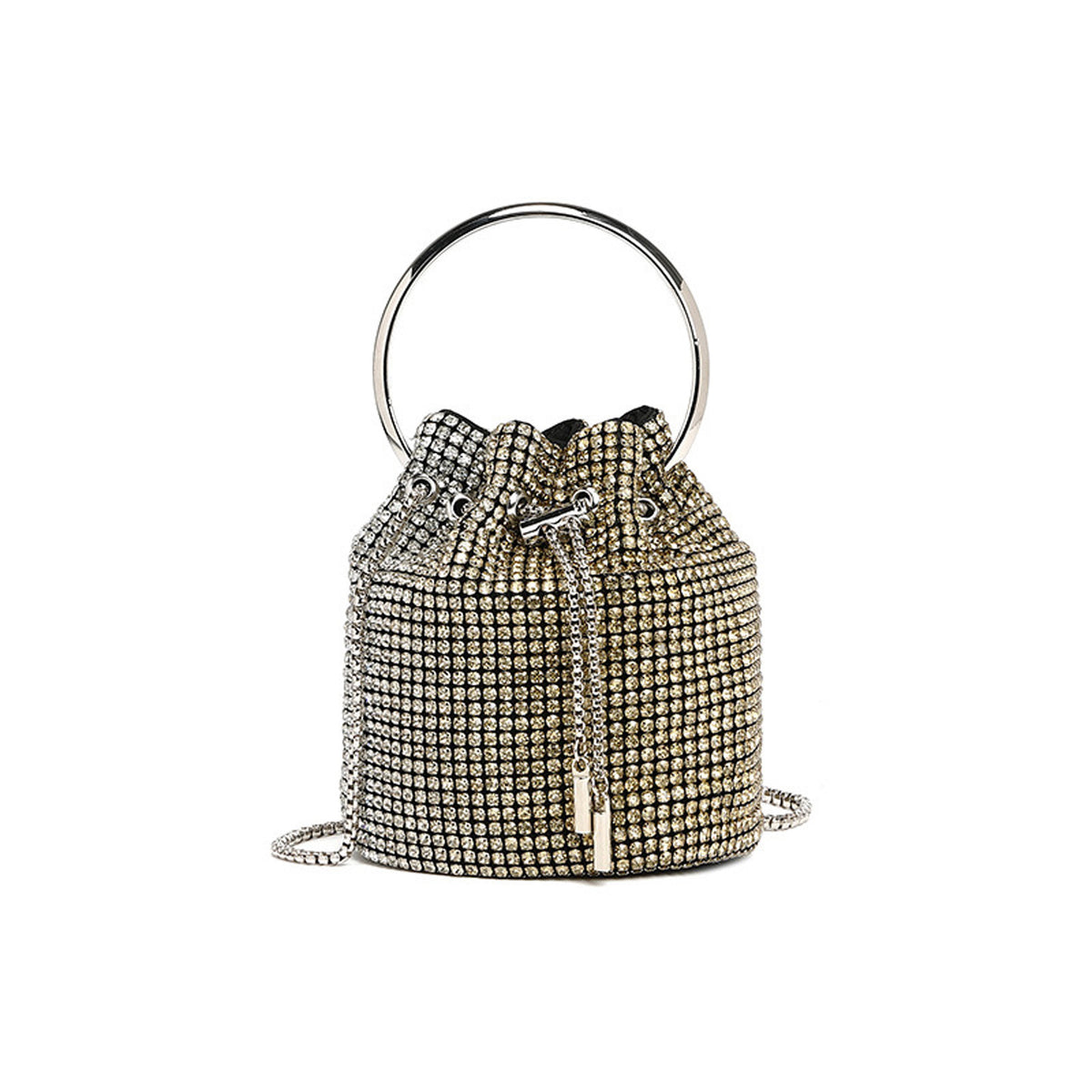 Fashion Chain Diamond Shoulder Crossbody Bucket Bag 