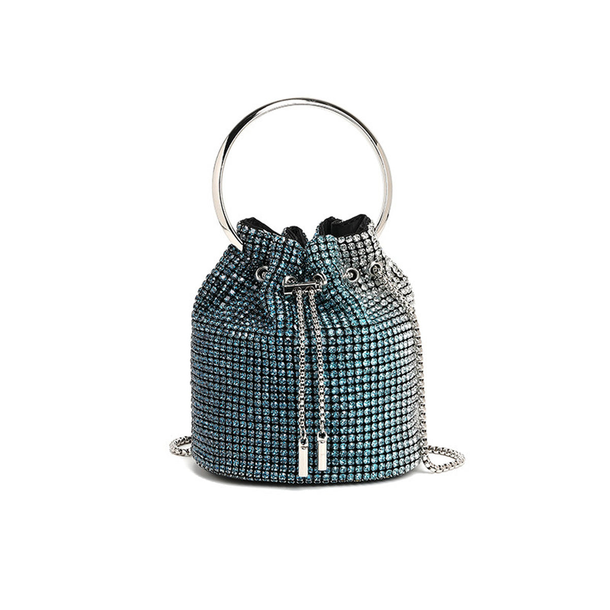 Fashion Chain Diamond Shoulder Crossbody Bucket Bag 