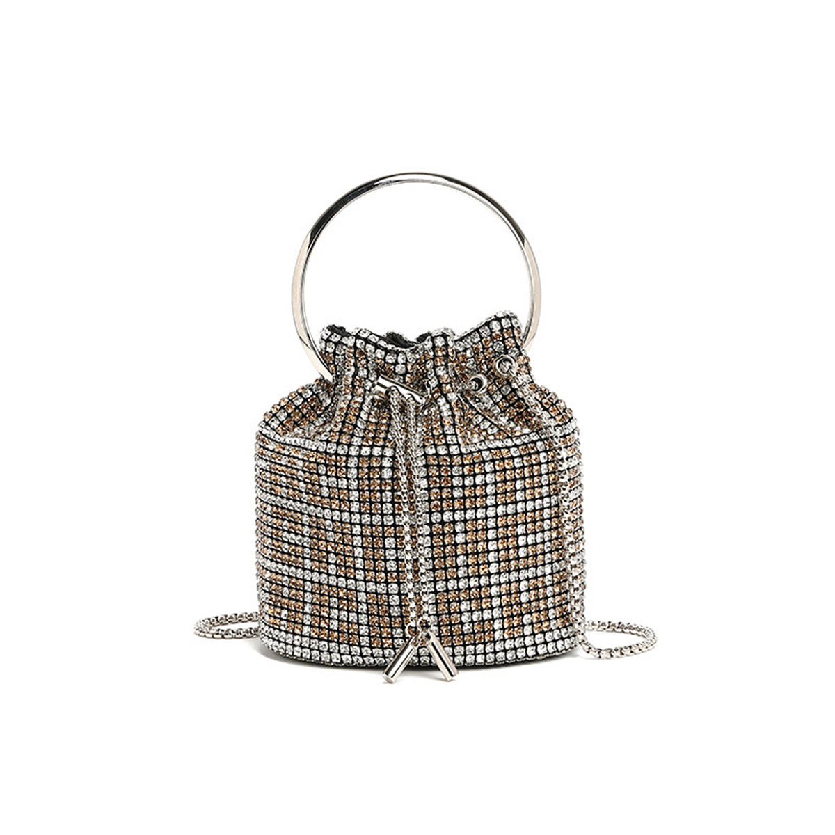 Fashion Chain Diamond Shoulder Crossbody Bucket Bag 