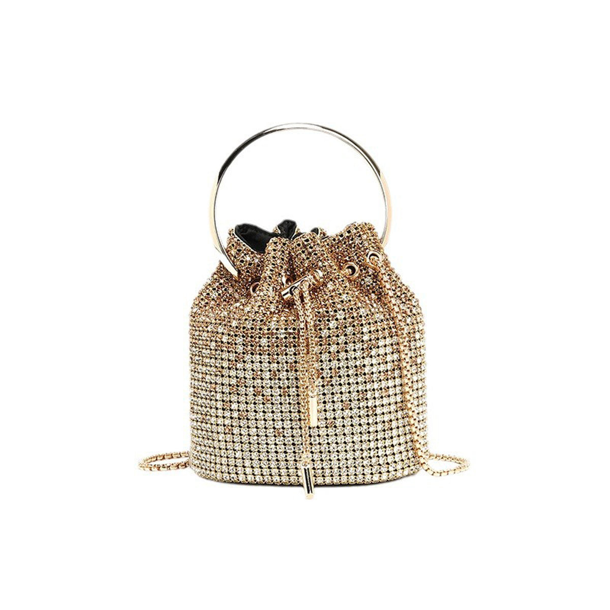 Fashion Chain Diamond Shoulder Crossbody Bucket Bag 