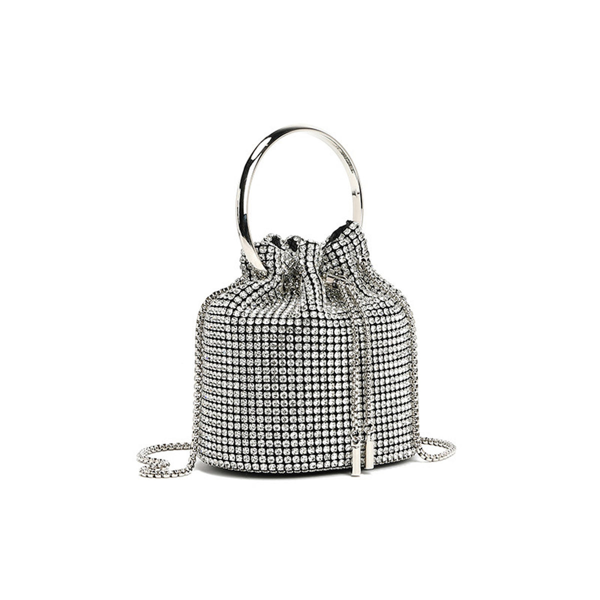 Fashion Chain Diamond Shoulder Crossbody Bucket Bag 