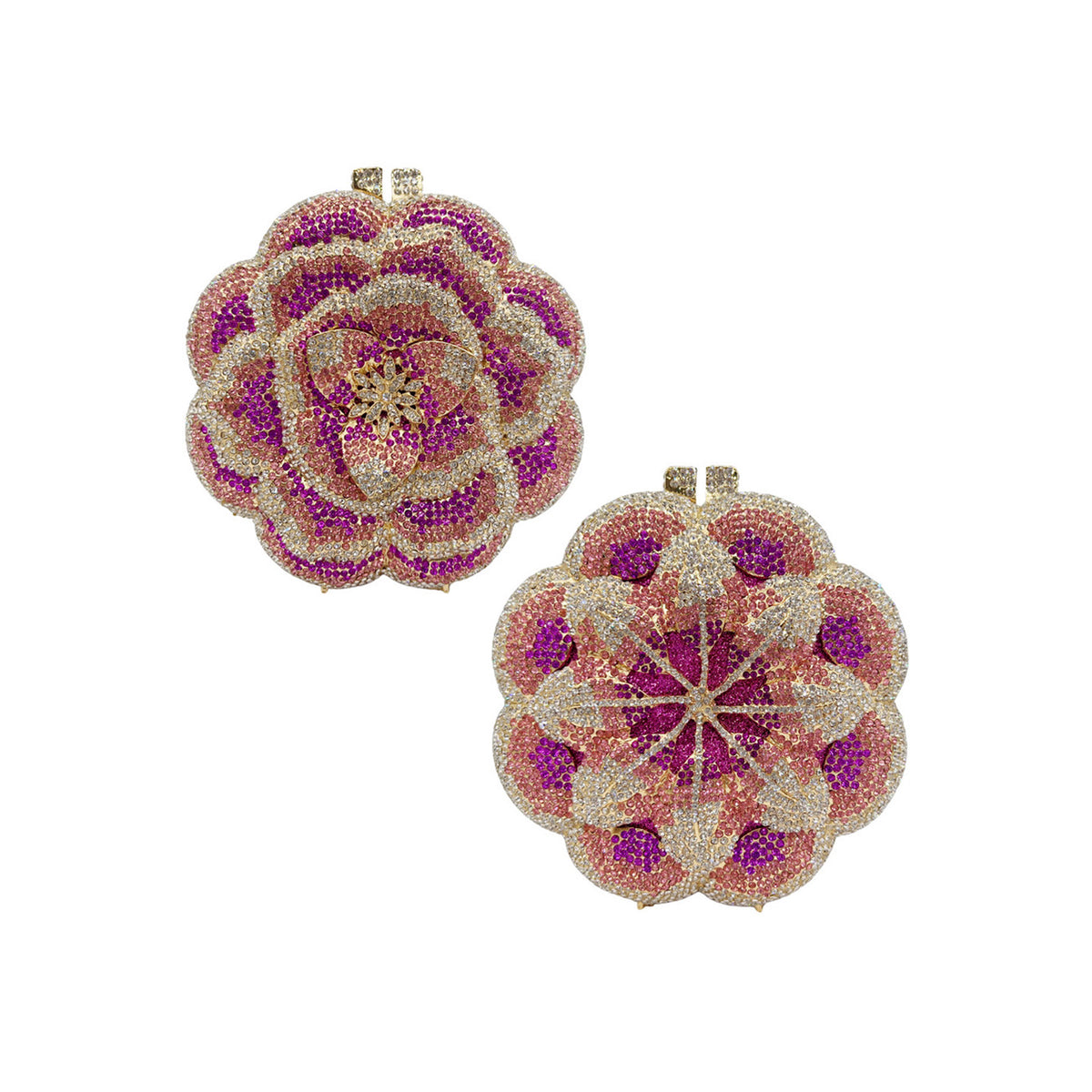 Diamond 3D Flower Clutch Evening Bag 