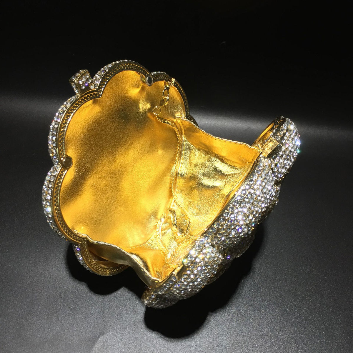 Diamond 3D Flower Clutch Evening Bag 