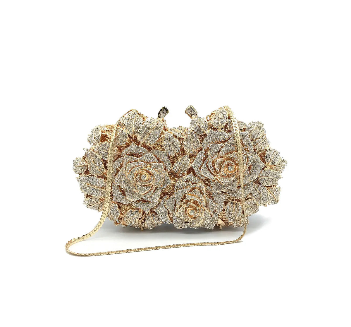 Hollow Rose Diamond Evening Bag Clutch HB007 