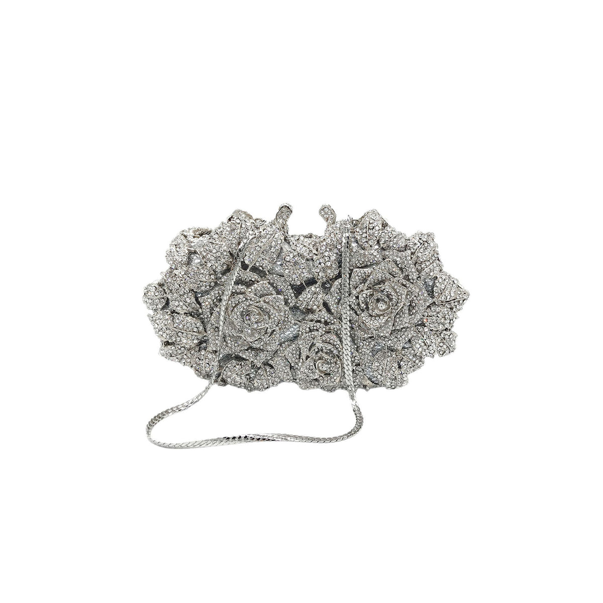 Hollow Rose Diamond Evening Bag Clutch 
