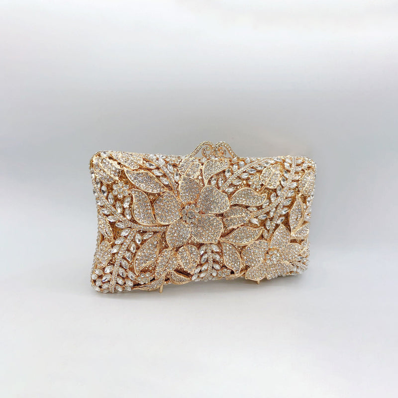 floral Diamond Evening Clutch 