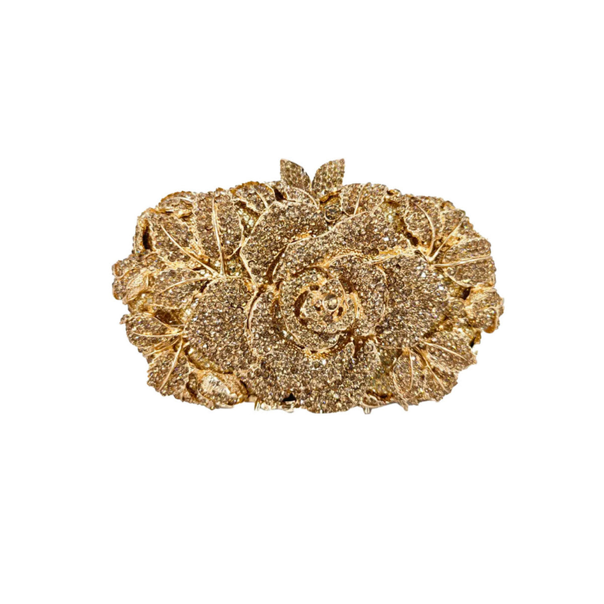 Hollow Rose Diamond Evening Bag Clutch 
