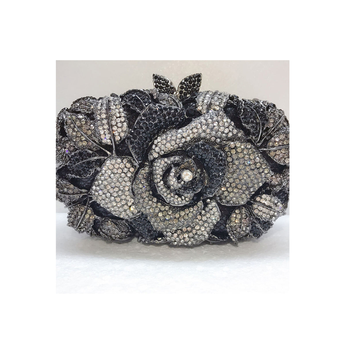 Hollow Rose Diamond Evening Bag Clutch 