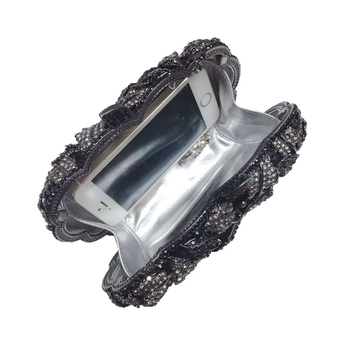 Hollow Rose Diamond Evening Bag Clutch 