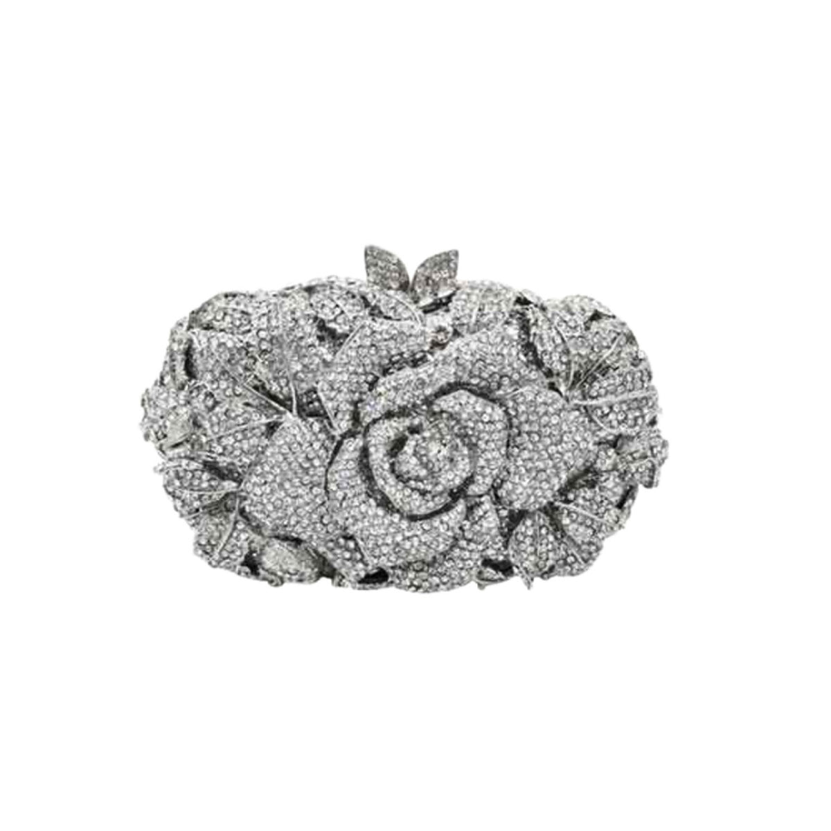 Hollow Rose Diamond Evening Bag Clutch 