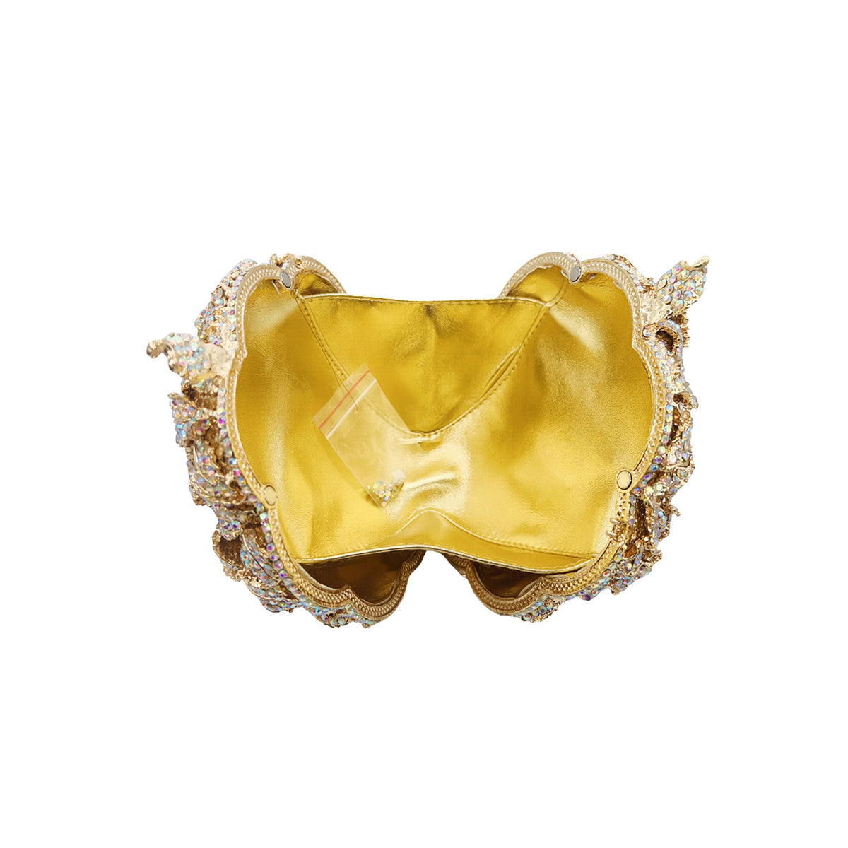 3D Camellia Diamond Evening Clutch 