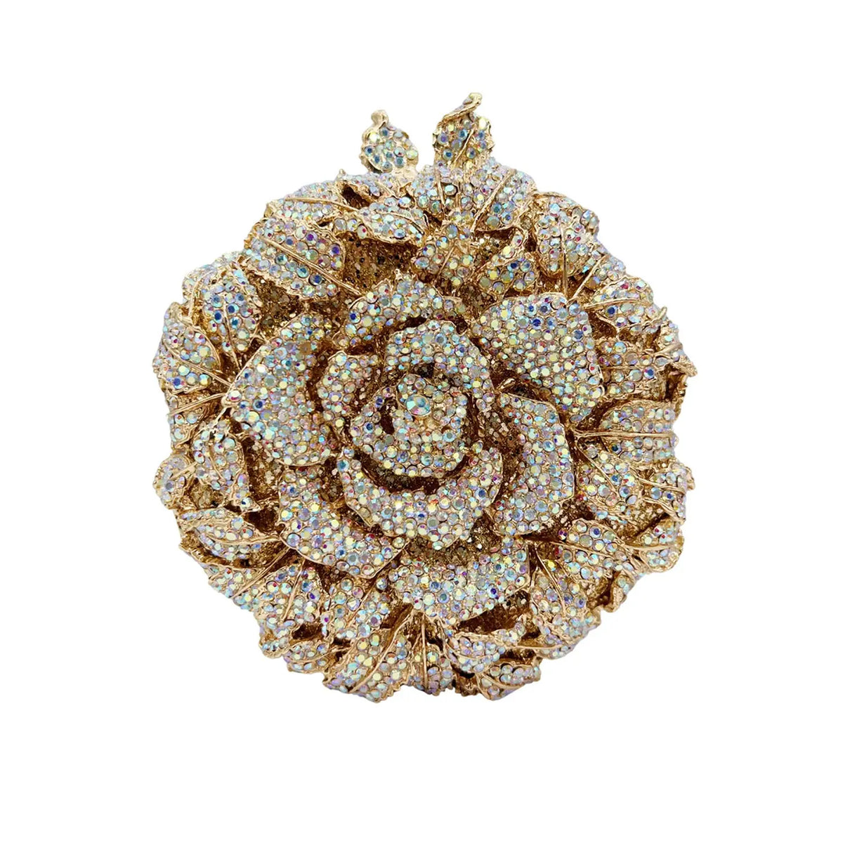 3D Camellia Diamond Evening Clutch HB012 