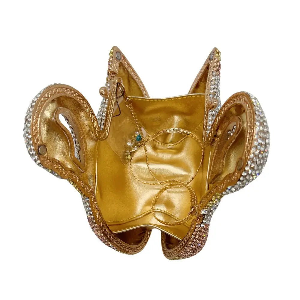 ASwan Shaped Diamond Evening Clutch Bag HB026 