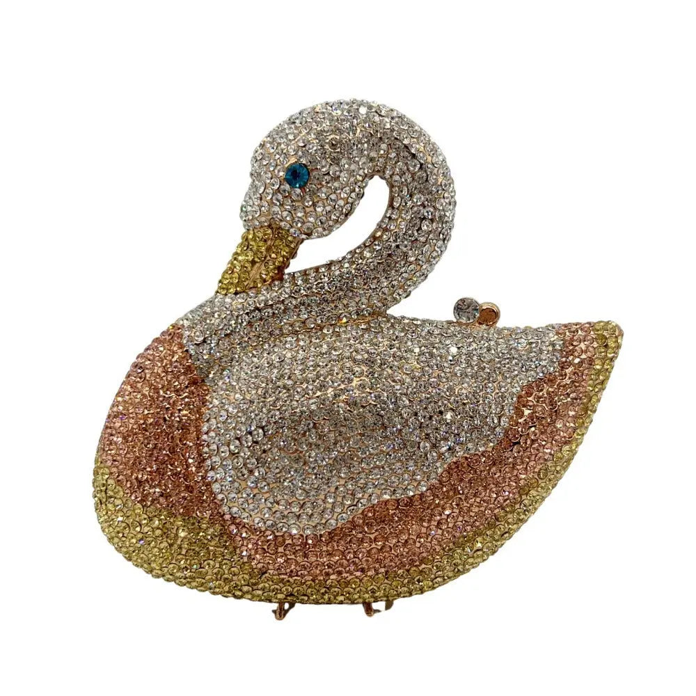 ASwan Shaped Diamond Evening Clutch Bag HB026 
