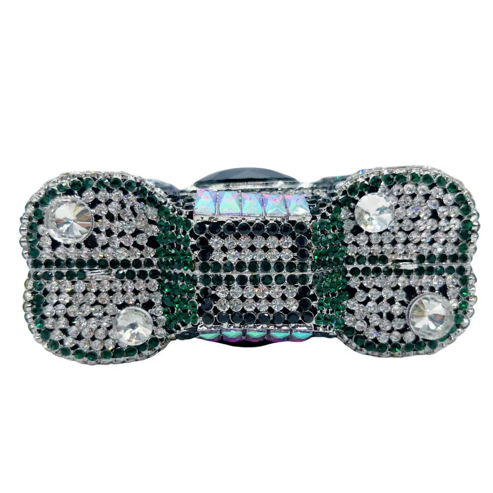 Camera Shaped Metallic Diamond Clutch Bag HB029 