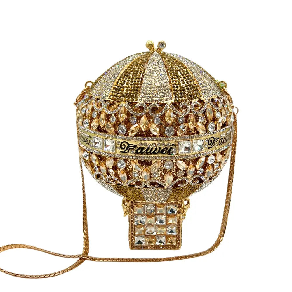 Hot Air Balloon Shaped Crystal Clutch Bag HB030 