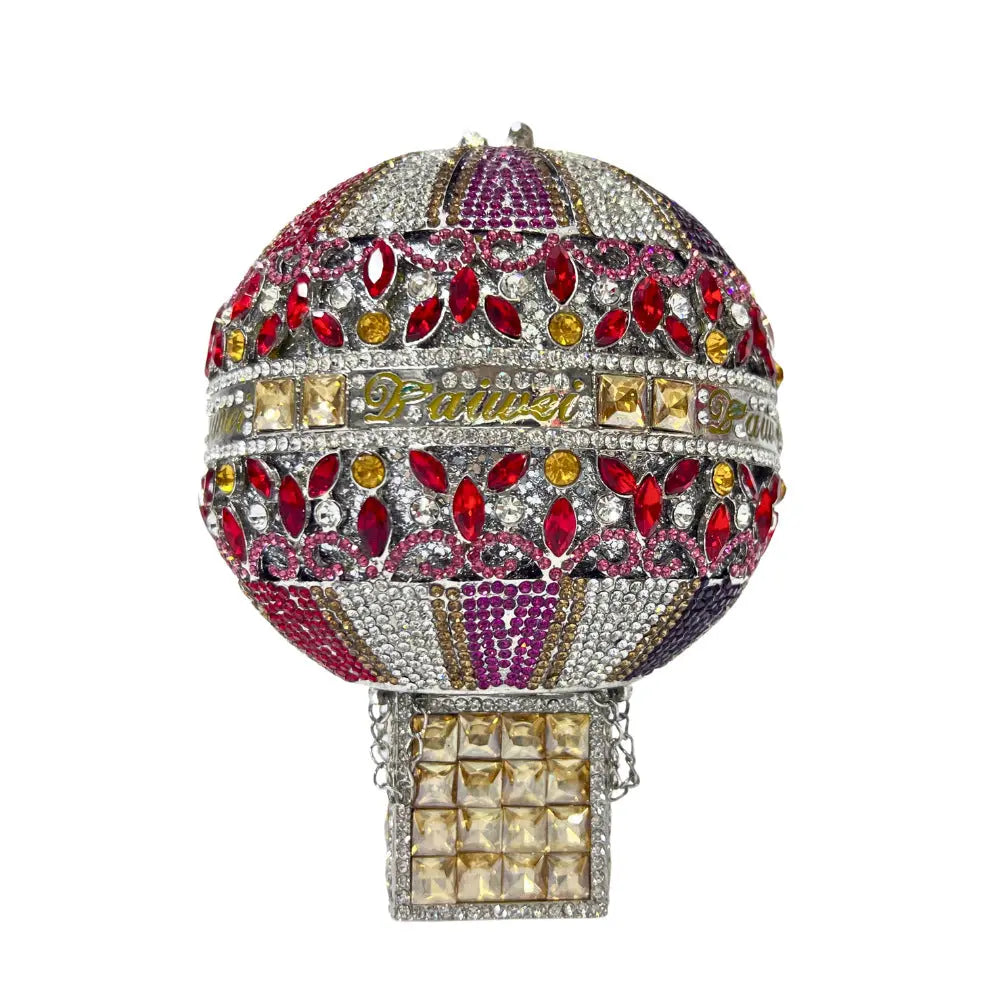 Hot Air Balloon Shaped Crystal Clutch Bag HB030 