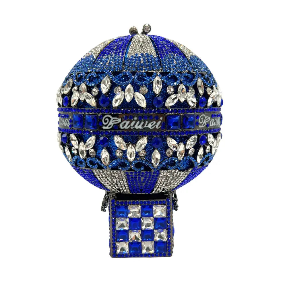 Hot Air Balloon Shaped Crystal Clutch Bag HB030 