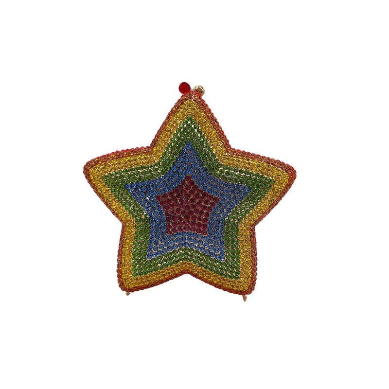 Star Shaped Crystal Evening Clutch Bag HB033 