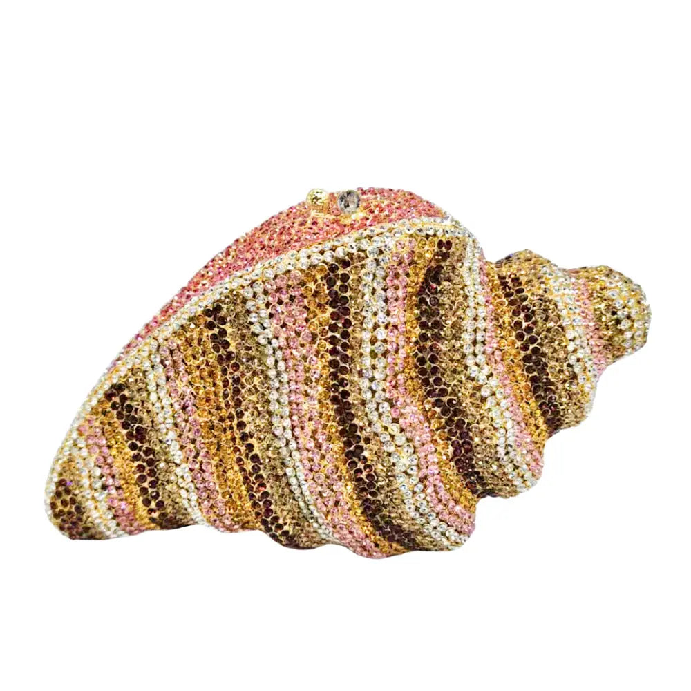 Conch Crystal Evening Clutch Bag HB034 