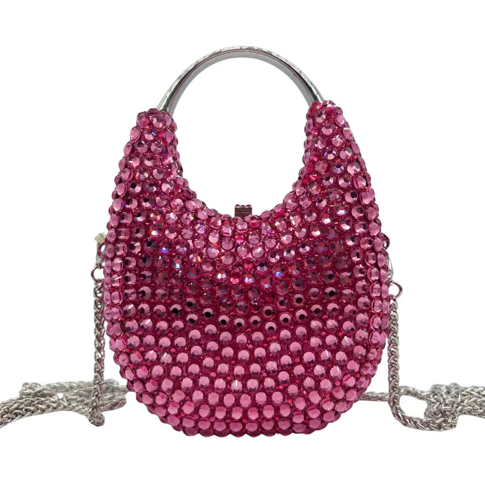 Oval Shaped Diamond Evening Clutch Bag HB035 