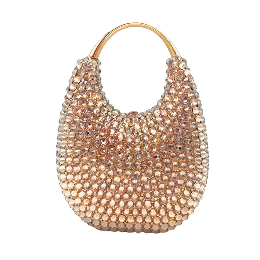 Oval Shaped Diamond Evening Clutch Bag HB035 