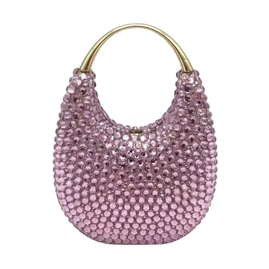 Oval Shaped Diamond Evening Clutch Bag HB035 