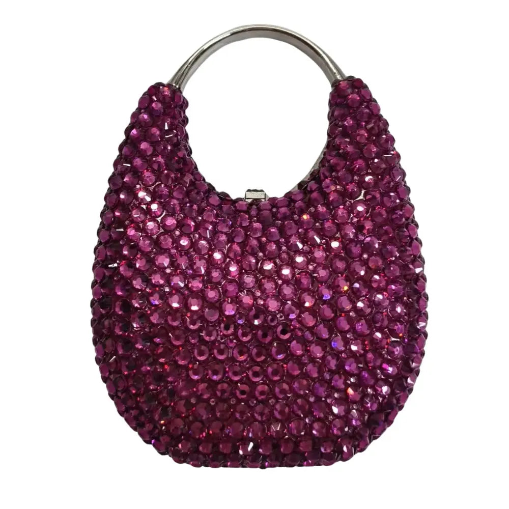 Oval Shaped Diamond Evening Clutch Bag HB035 