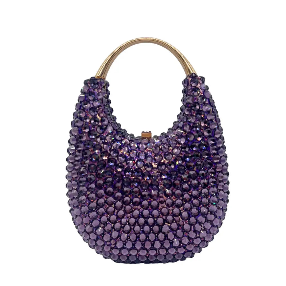 Oval Shaped Diamond Evening Clutch Bag HB035 