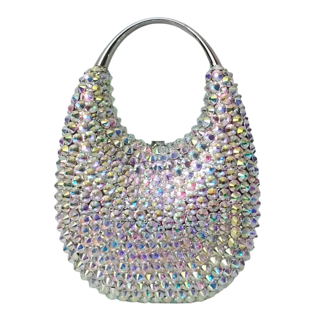 Oval Shaped Diamond Evening Clutch Bag HB035 