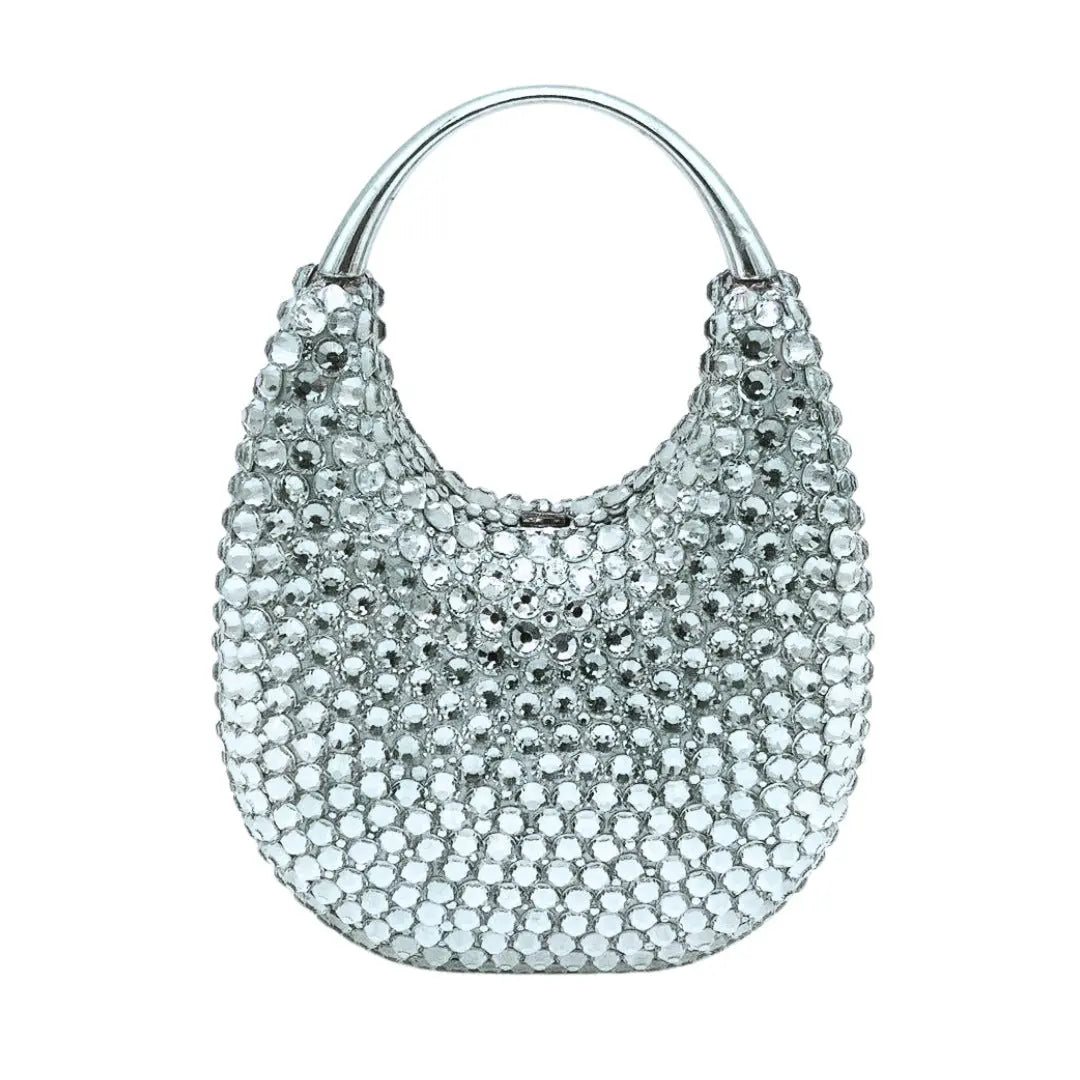 Oval Shaped Diamond Evening Clutch Bag HB035 