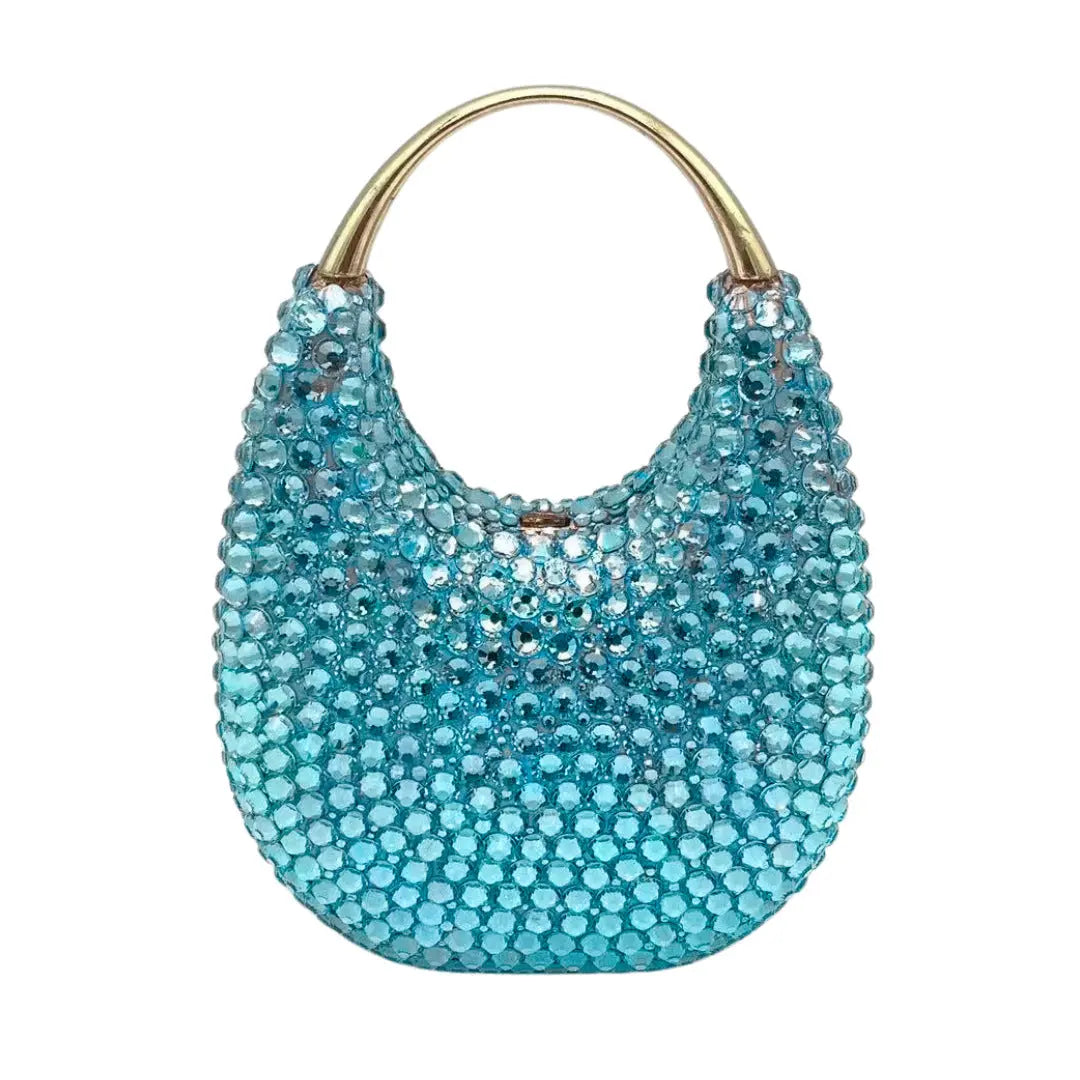 Oval Shaped Diamond Evening Clutch Bag HB035 