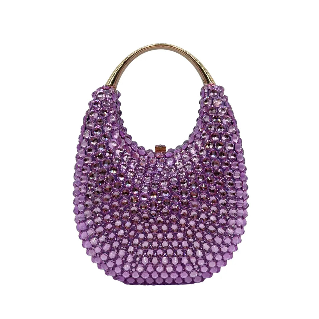 Oval Shaped Diamond Evening Clutch Bag HB035 