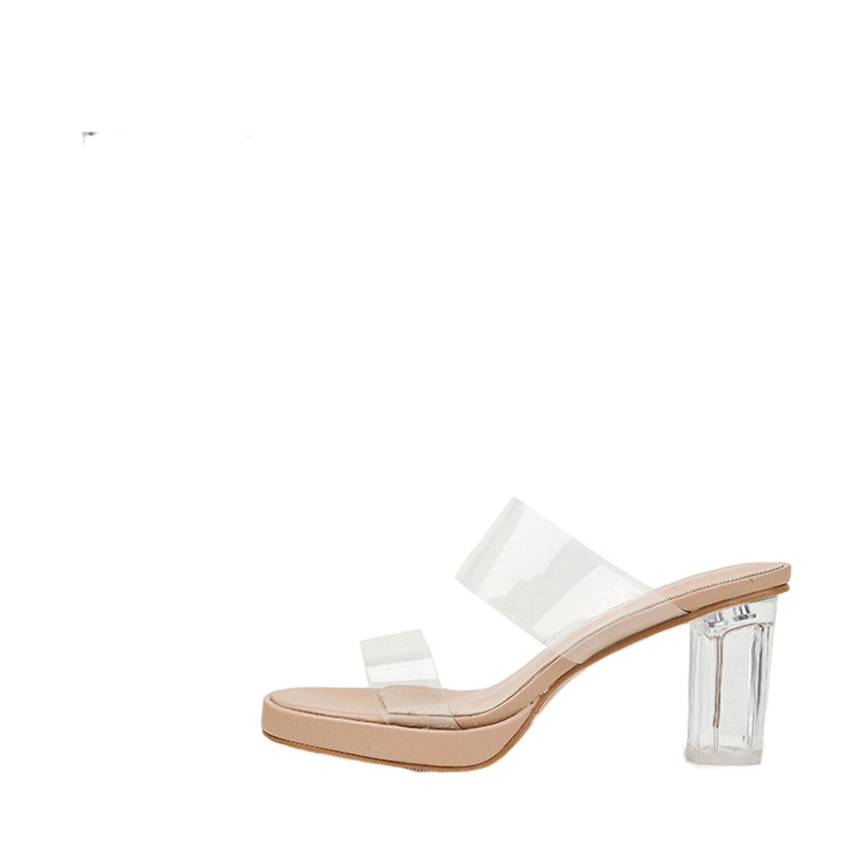 Genuine Leather Transparent High Heel 