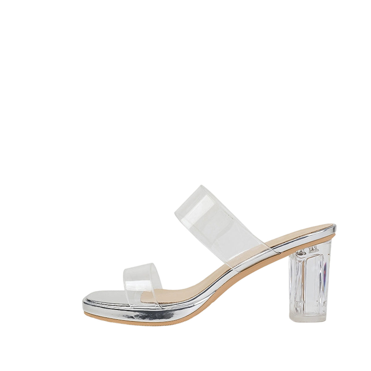 Genuine Leather Transparent High Heel 