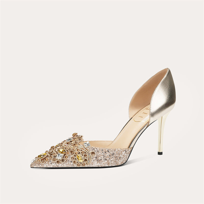 French Sheepskin High Heel 