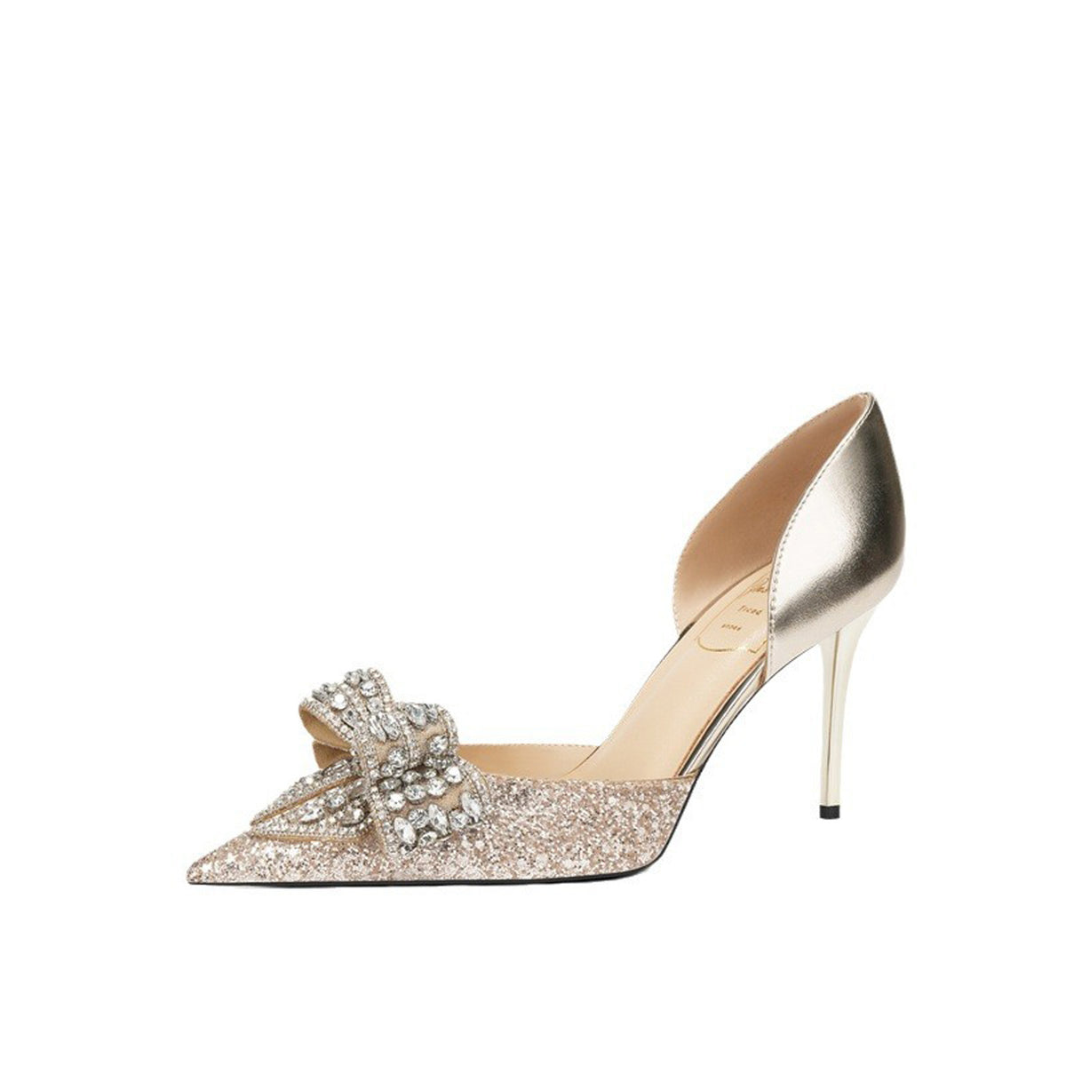 French Sheepskin Bow High Heel 