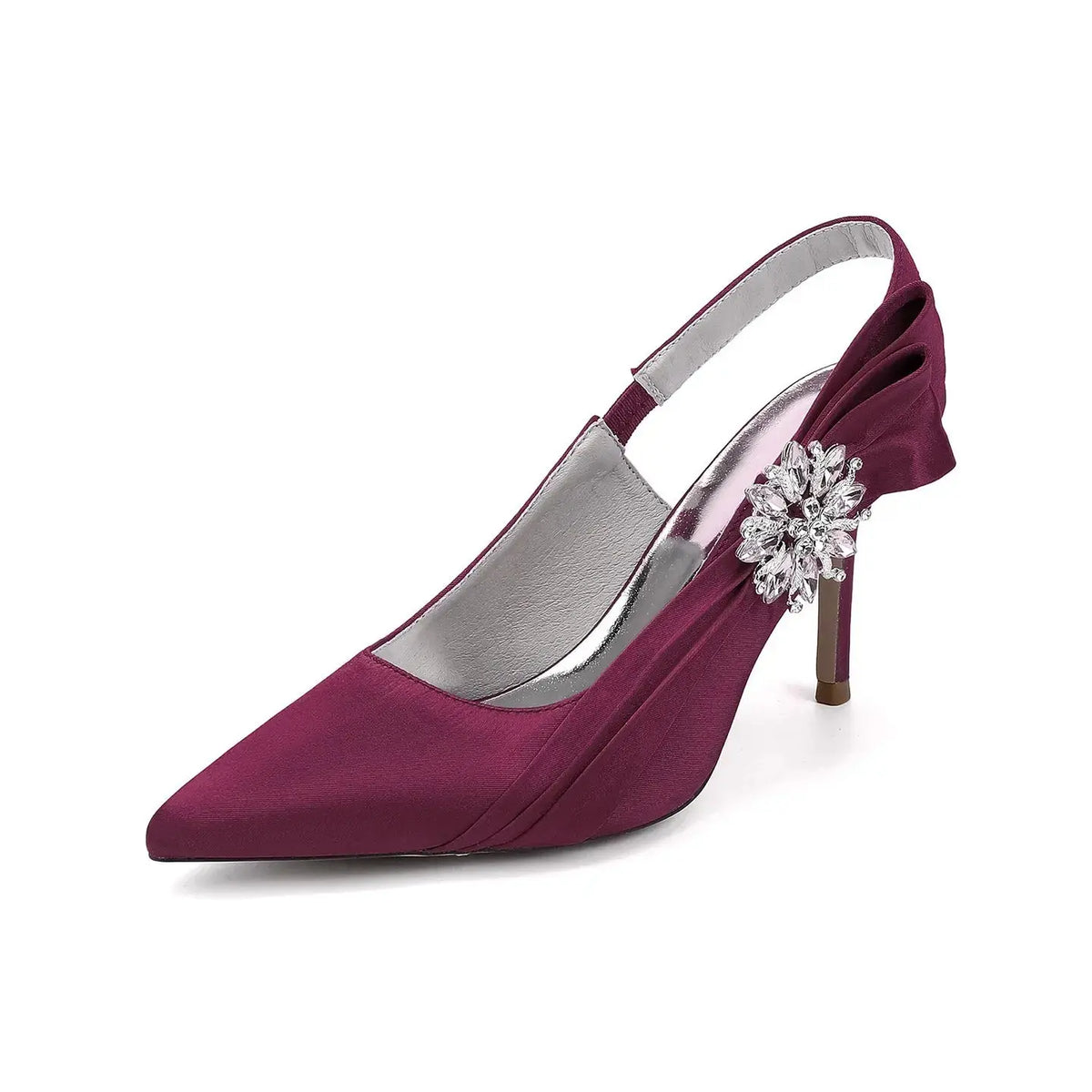 Crystal Embellished Slingback Pointed Toe Stiletto High Heel HH027 