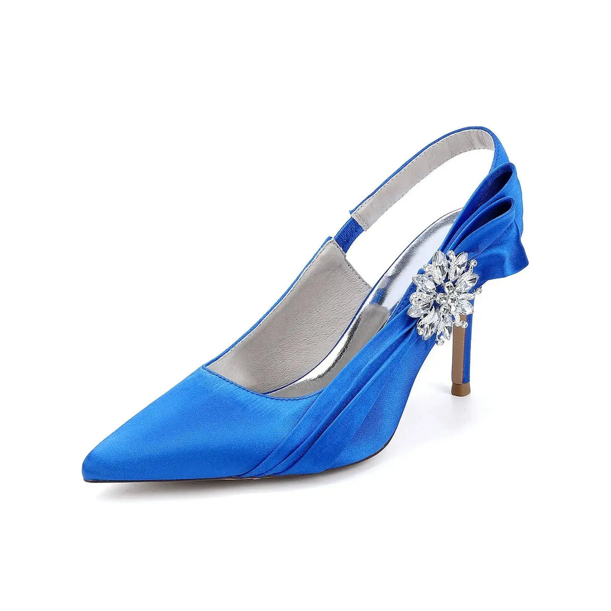 Crystal Embellished Slingback Pointed Toe Stiletto High Heel HH027 