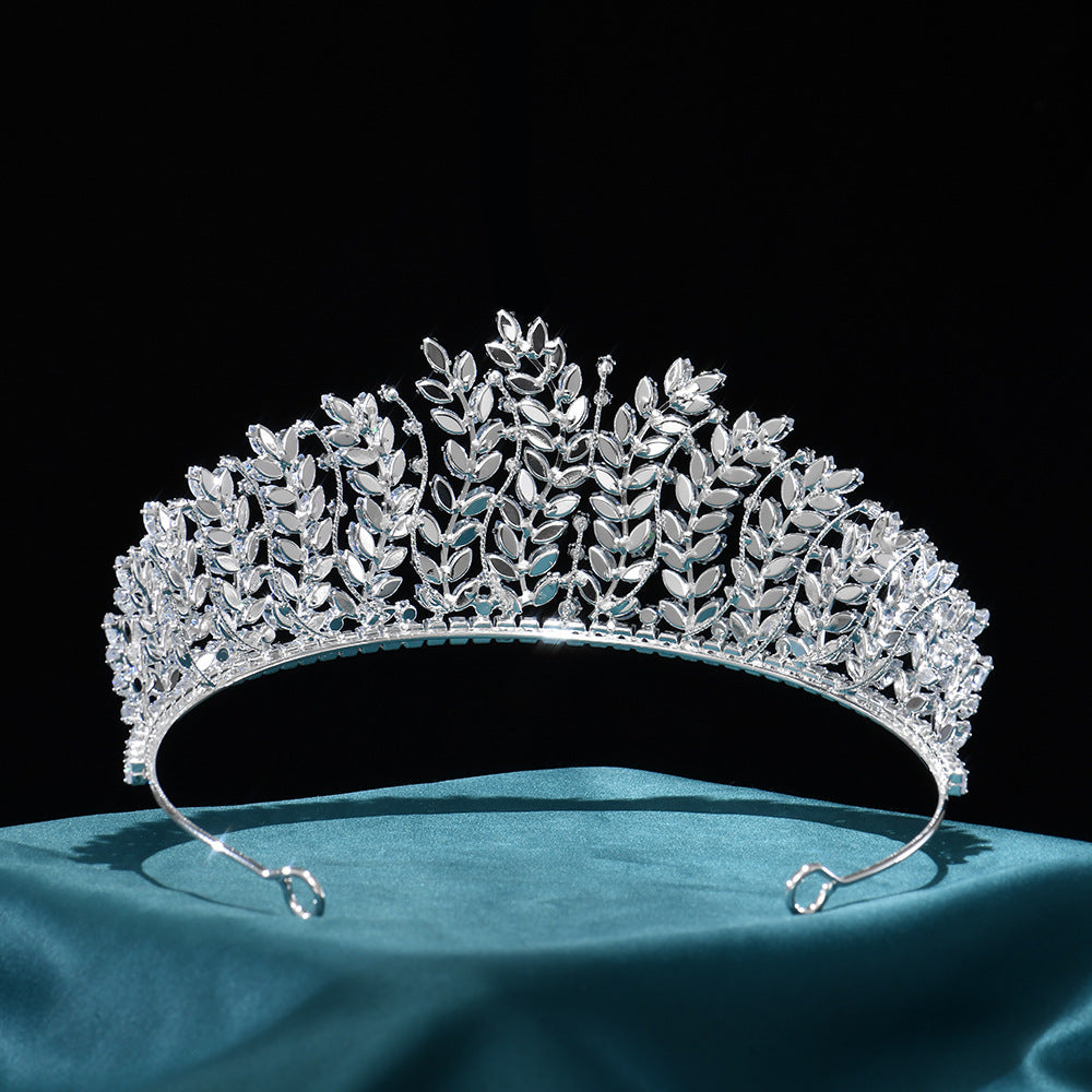 Elegant Silver Crystal Tiara Crown HP004 