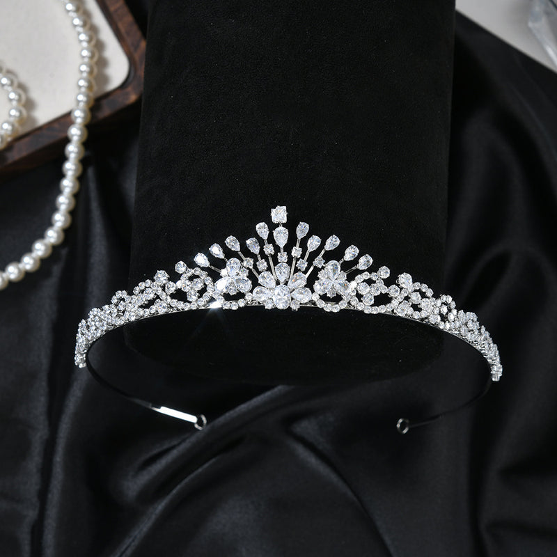 Sparkling Crystal Floral Tiara HP005 
